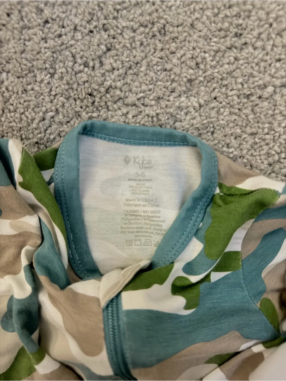 Kyte Baby Camo Zip-Front Kids One-Piece - Green Multi